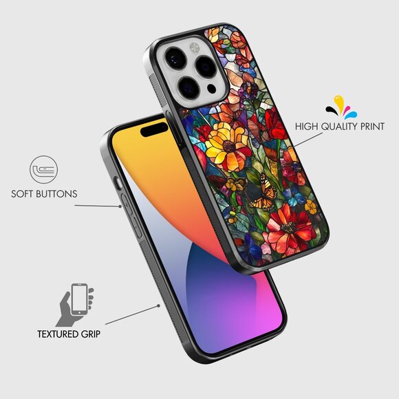 Floral Phone Cover – iPhone 16, 15 Pro, 14, Galaxy S25, S24, S24 Ultra, Pixel 9 - Picture 7 of 9